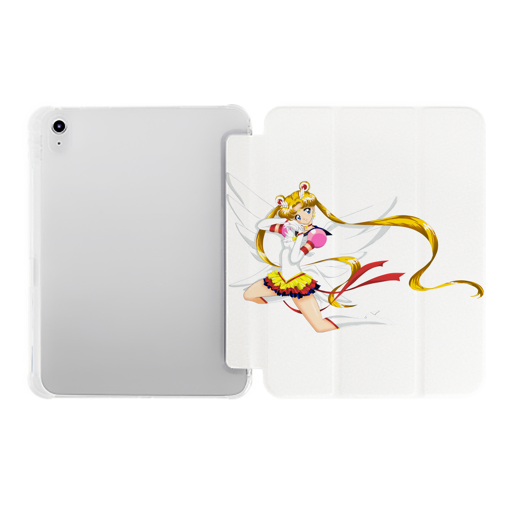 （画像用） 美少女戦士セーラームーン 月野 うさぎ つきの うさぎ Sailor Moon Tsukino Usagi IPad ケース ペン収納付き 三つ折りスタンド PUレザー×シリコン 対応機種9.5/10.5/10.9インチ